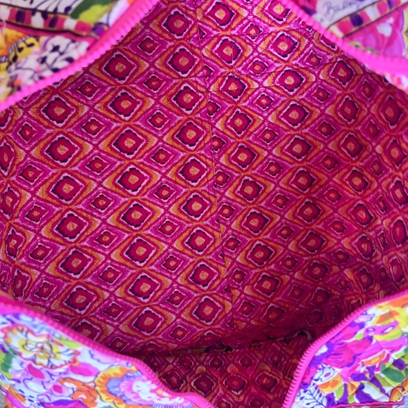 Vera Bradley Large Quilted Floral Duffel Bag Weekend Travel Carry On (L608) - Picture 5 of 7